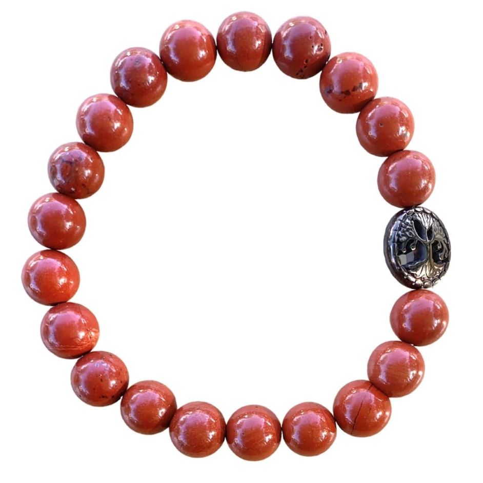 Red Jasper Bracelet 8 mm Round Beads
