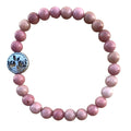 Rhodonite Bracelet 6 mm Round Beads