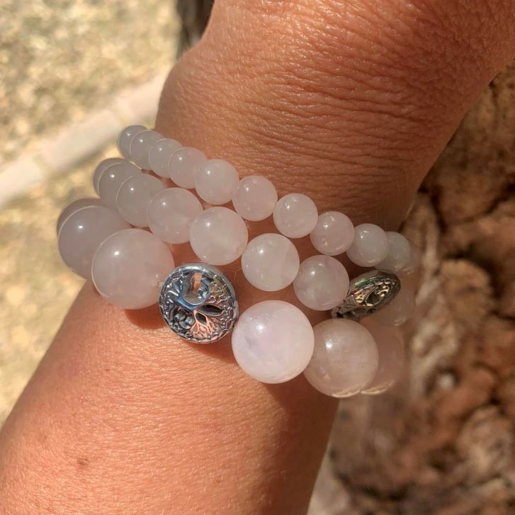 Rose Quartz Bracelet Round Beads 3 Sizes