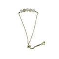 Gold Rutilated Quartz Bracelet 6mm Round Beads with Adjustable Chain