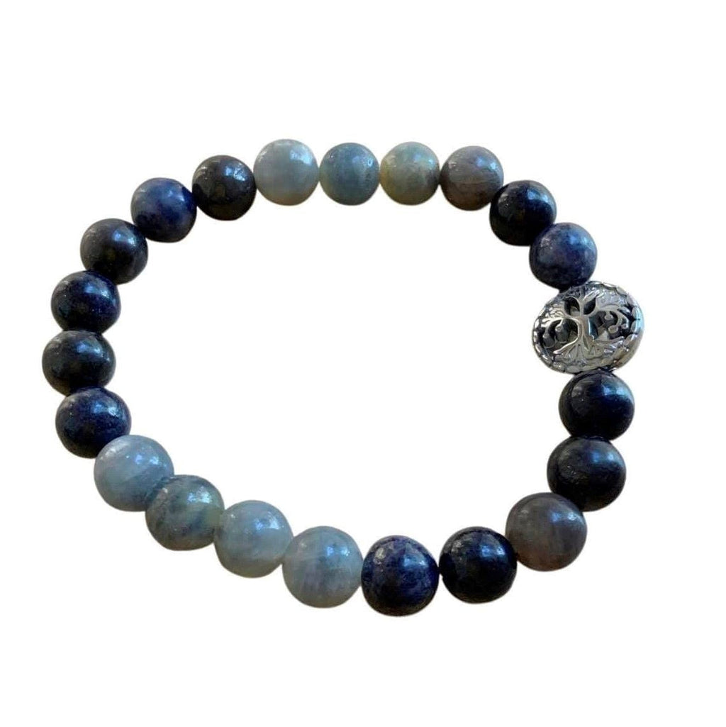Sapphire Bracelet 8mm Round Beads
