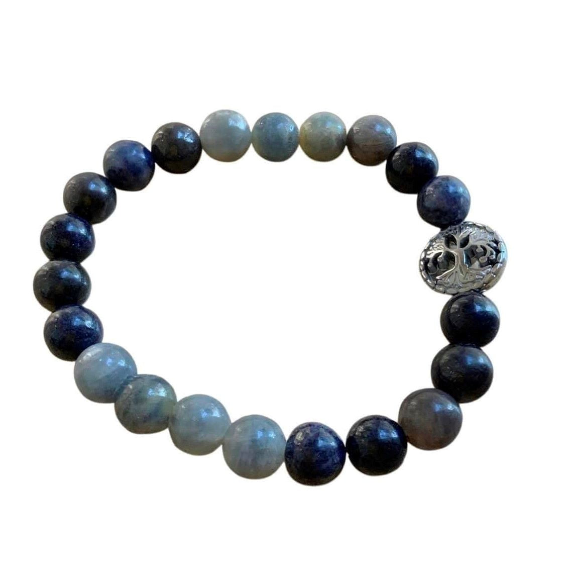 Sapphire Bracelet 8mm Round Beads