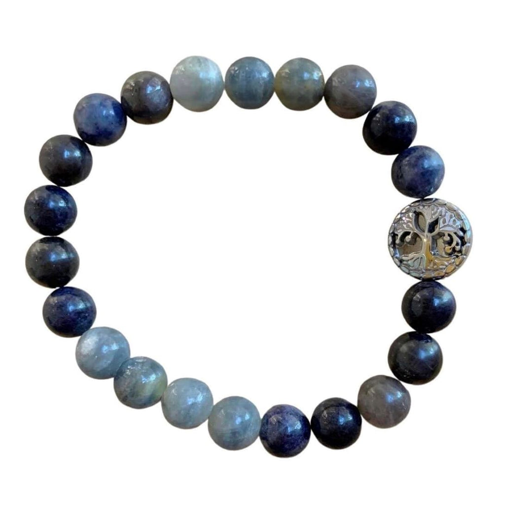 Sapphire Bracelet 8mm Round Beads