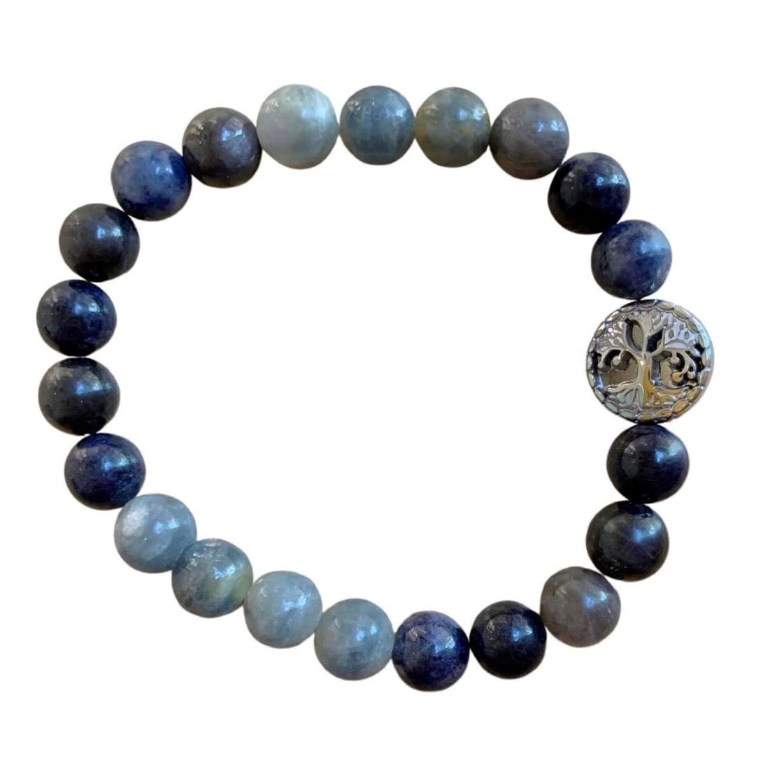 Sapphire Bracelet 8mm Round Beads