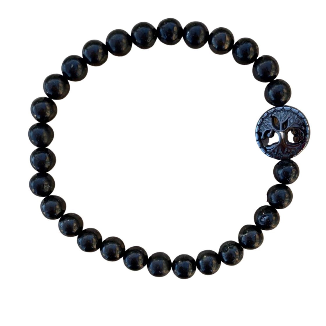 Shungite Bracelet Round Beads 2 Sizes