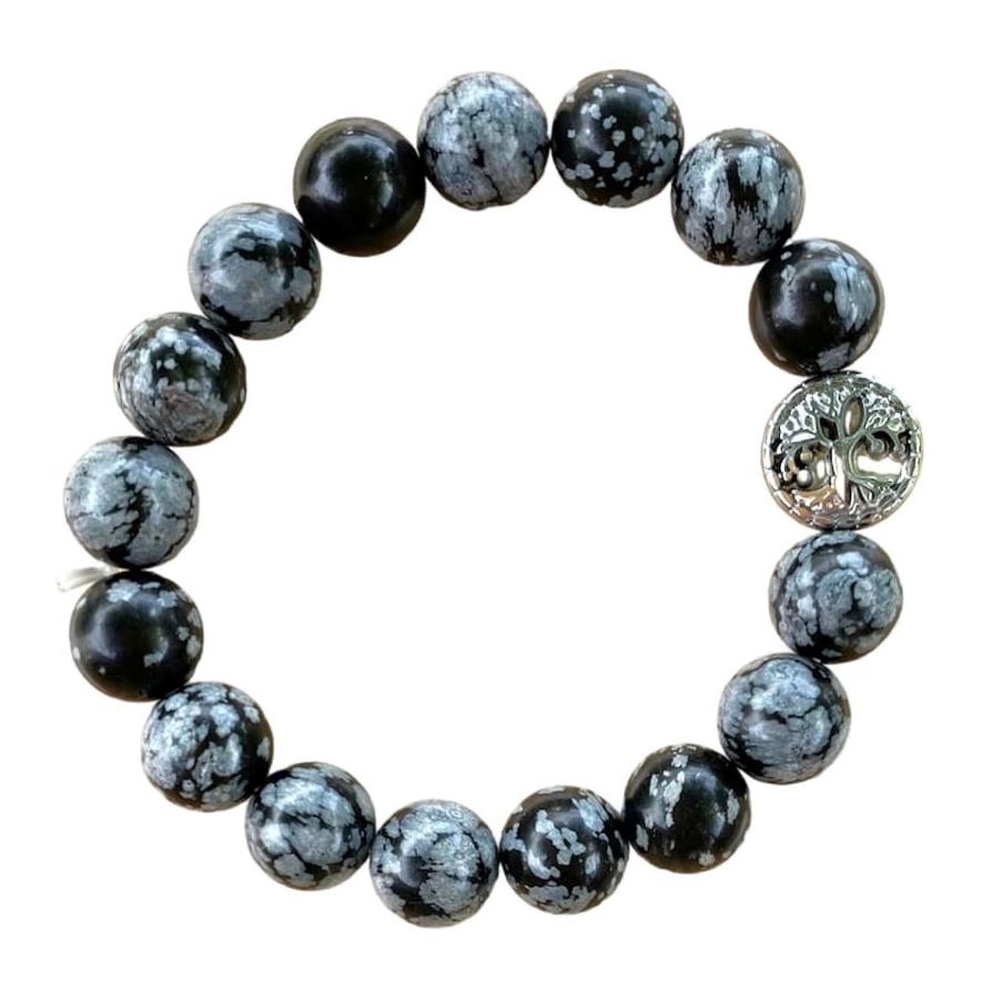 Snowflake Obsidian Bracelet – Celebrate Individuality in 3 sizes