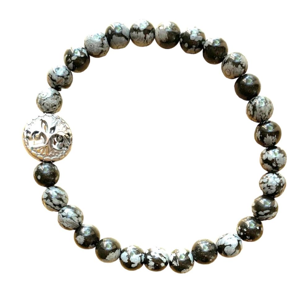 Snowflake Obsidian Bracelet – Celebrate Individuality in 3 sizes