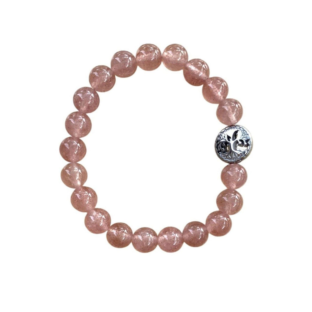 Strawberry Quartz Bracelet – Uplifting Summer Energy 2 Sizes