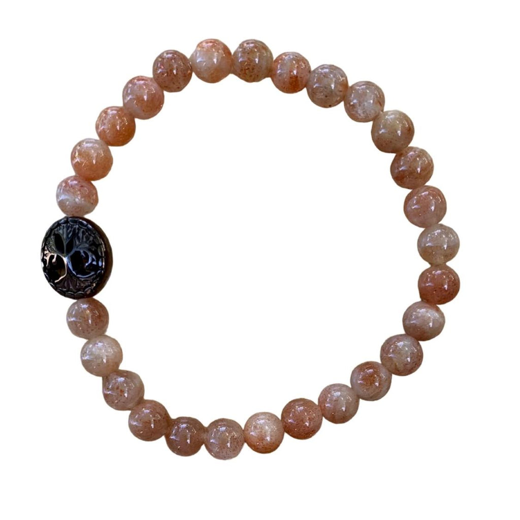 Sunstone Bracelet Round Beads 2 Sizes