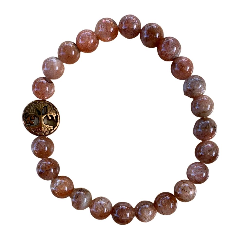 Sunstone Bracelet Round Beads 2 Sizes