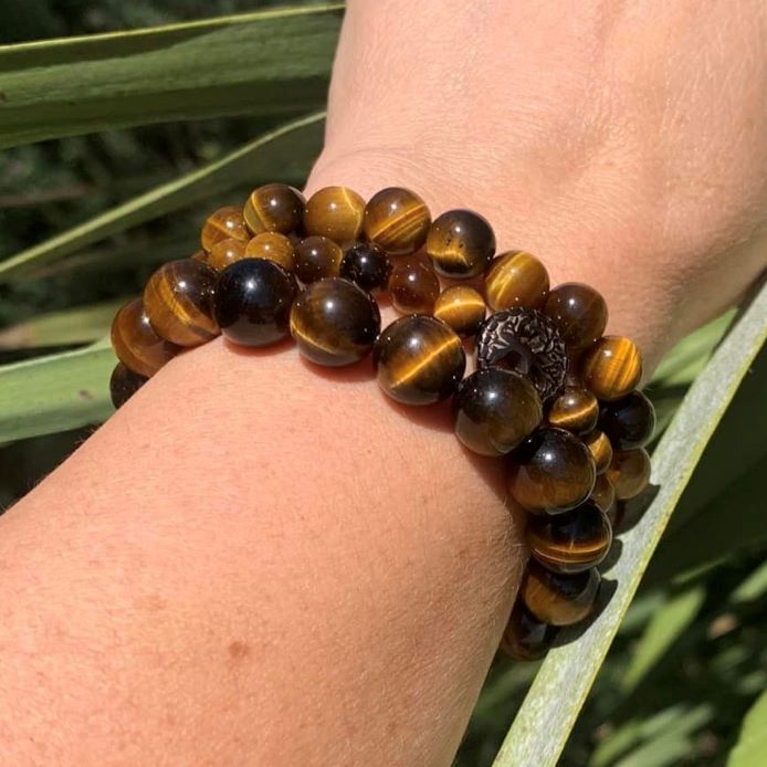 Tiger Eye Bracelet Round Beads 3 Sizes