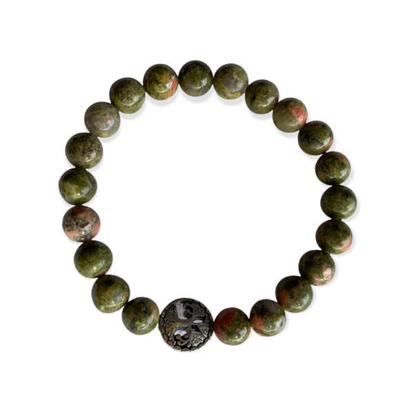 Unakite Bracelet Round Beads 3 Sizes