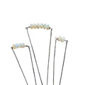 White Opal Rondelle Bar Bracelet with Adjustable Chain (October)