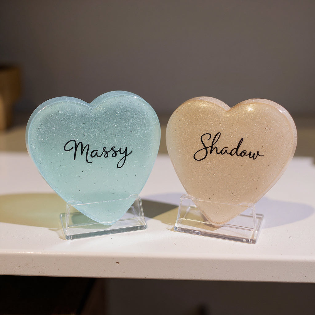"Companion Memory" Cremation Heart  Appr. 2¾″ x 2¾″ x ¾″- 1″ Thick