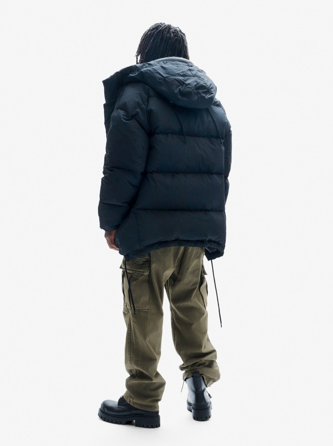 Long Down Parka - Black