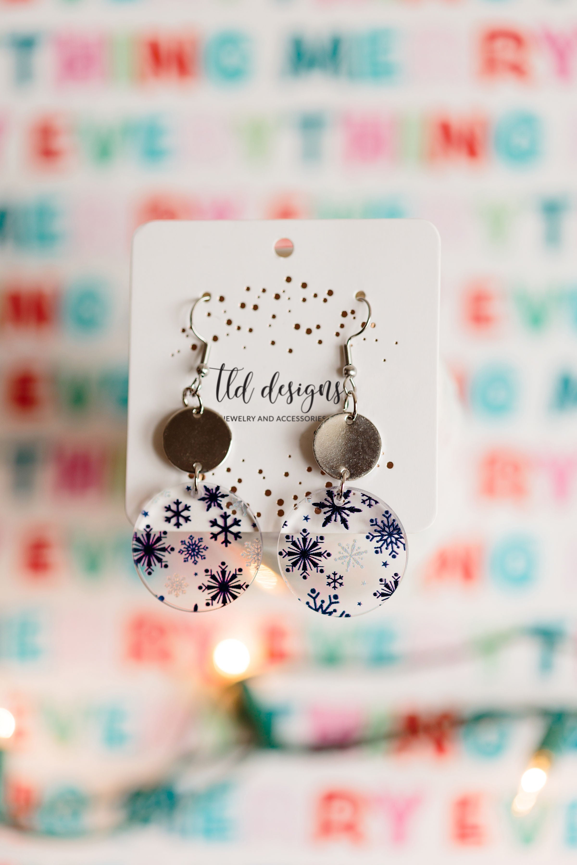 Silver Snowflake Dangles