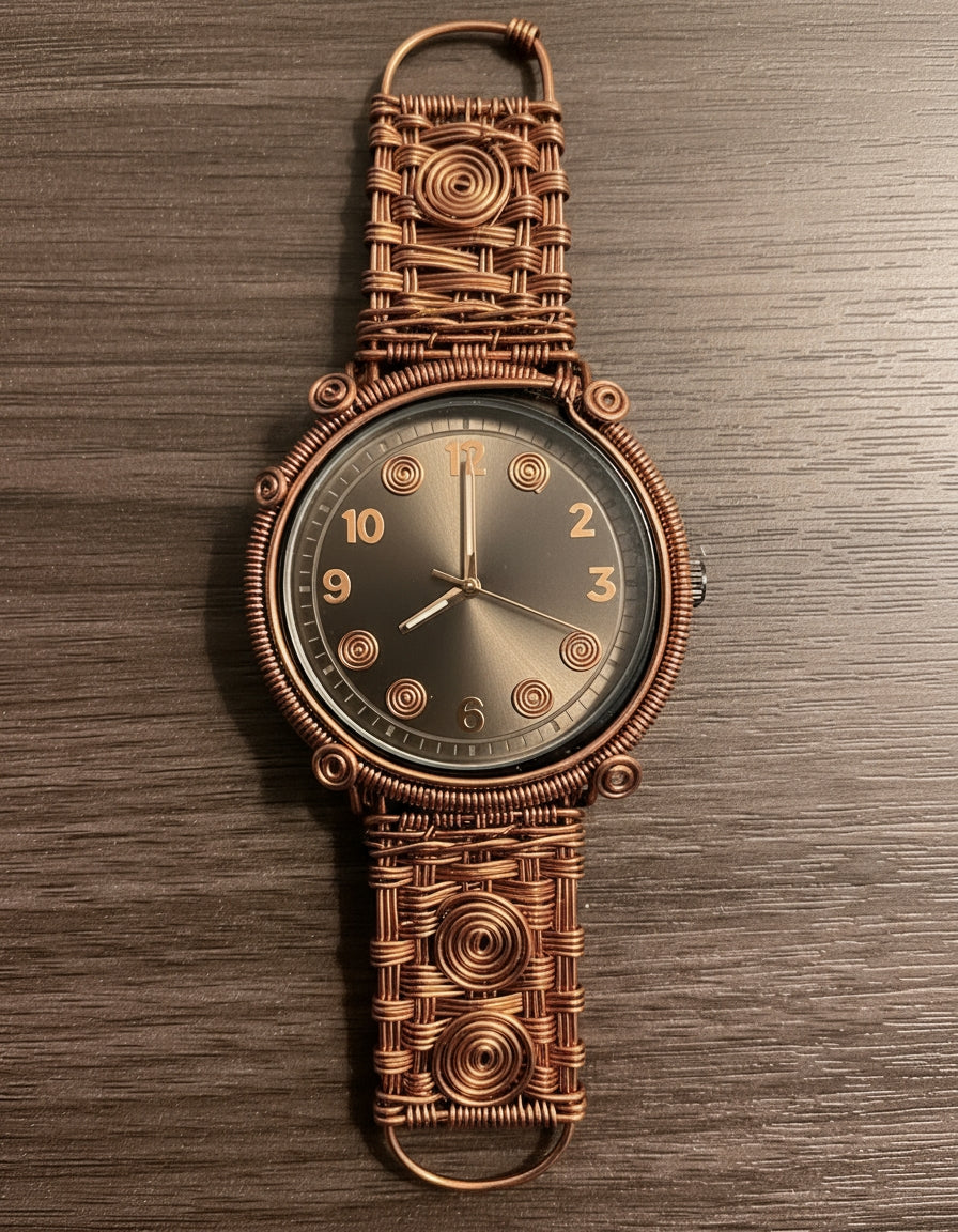 Copper Wire Wrapped Watch