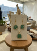 Wire Wrapped Crystal Necklace And Earring Set