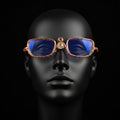 Custom Pure Copper iamevibez Wire wrapped 5ct Moissanite Anti Blue Light Glasses