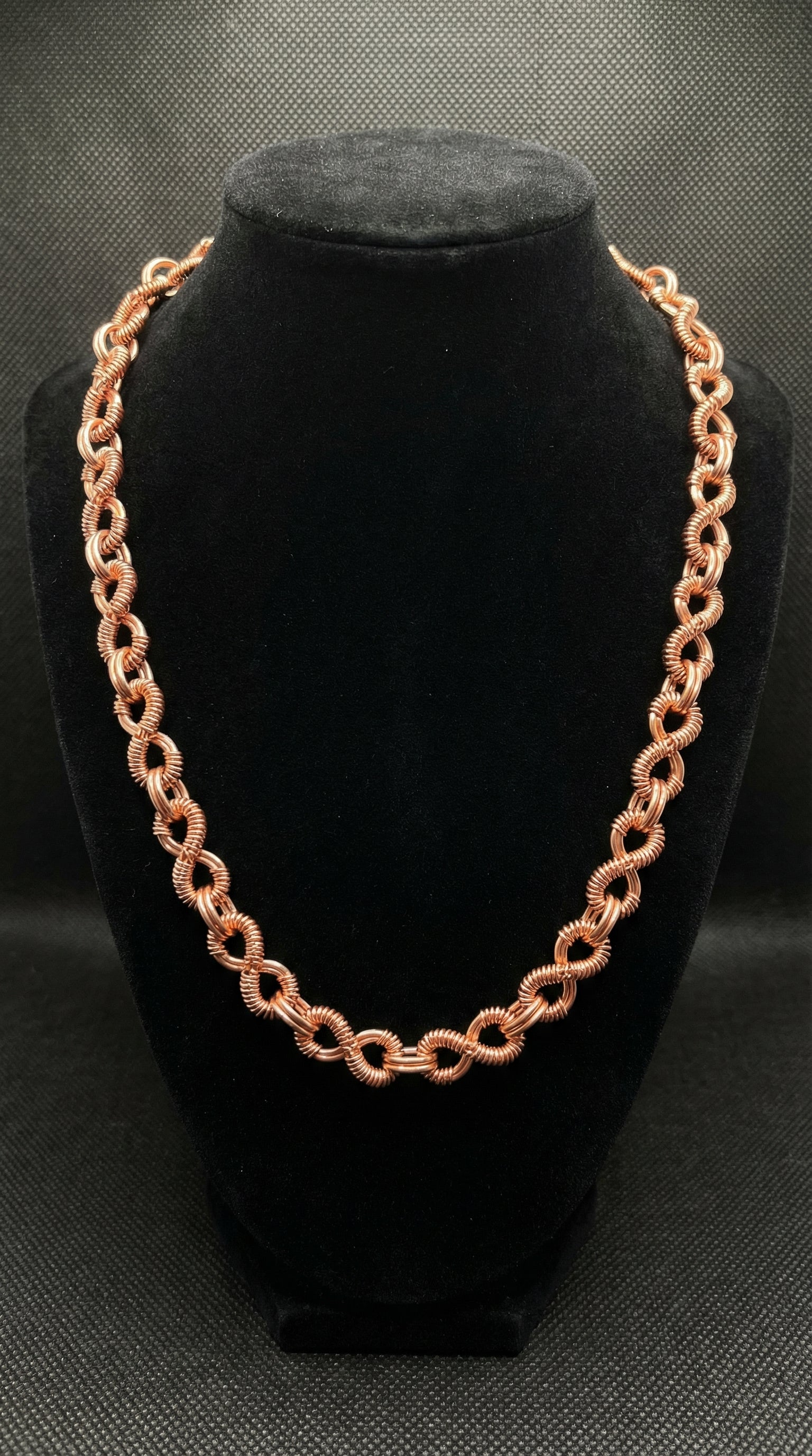 Pure Copper Wire Wrapped Infinity Chain