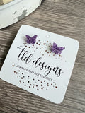 Purple Glitter Butterflies