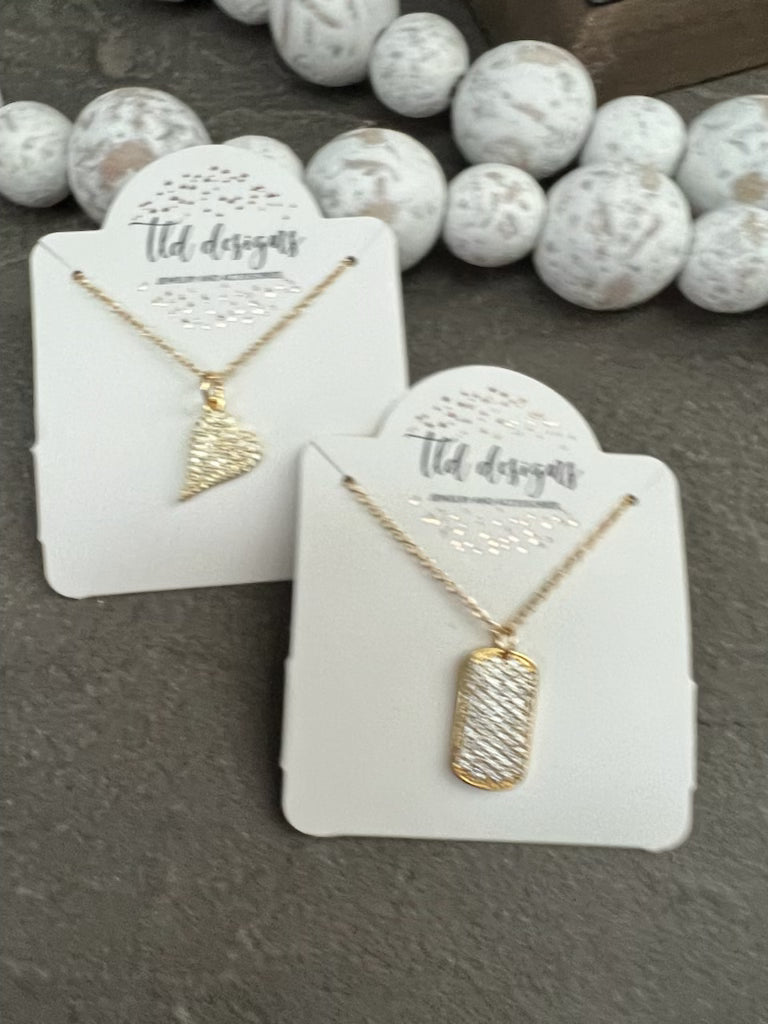 Pave Gold Necklaces