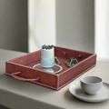 Mesa | Rectangle Ottoman Tray with Embroidered Handles