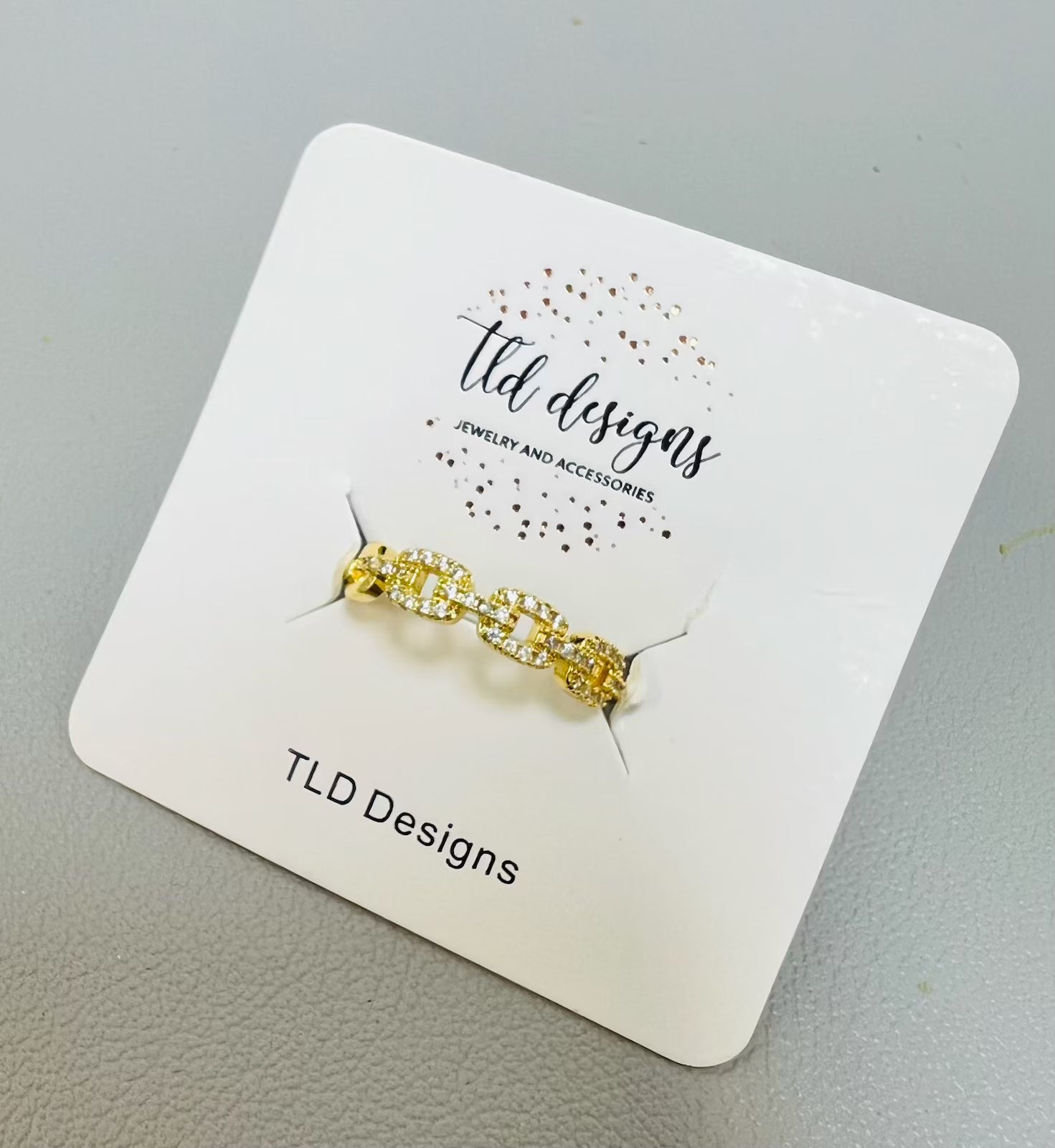 Gold chain ring