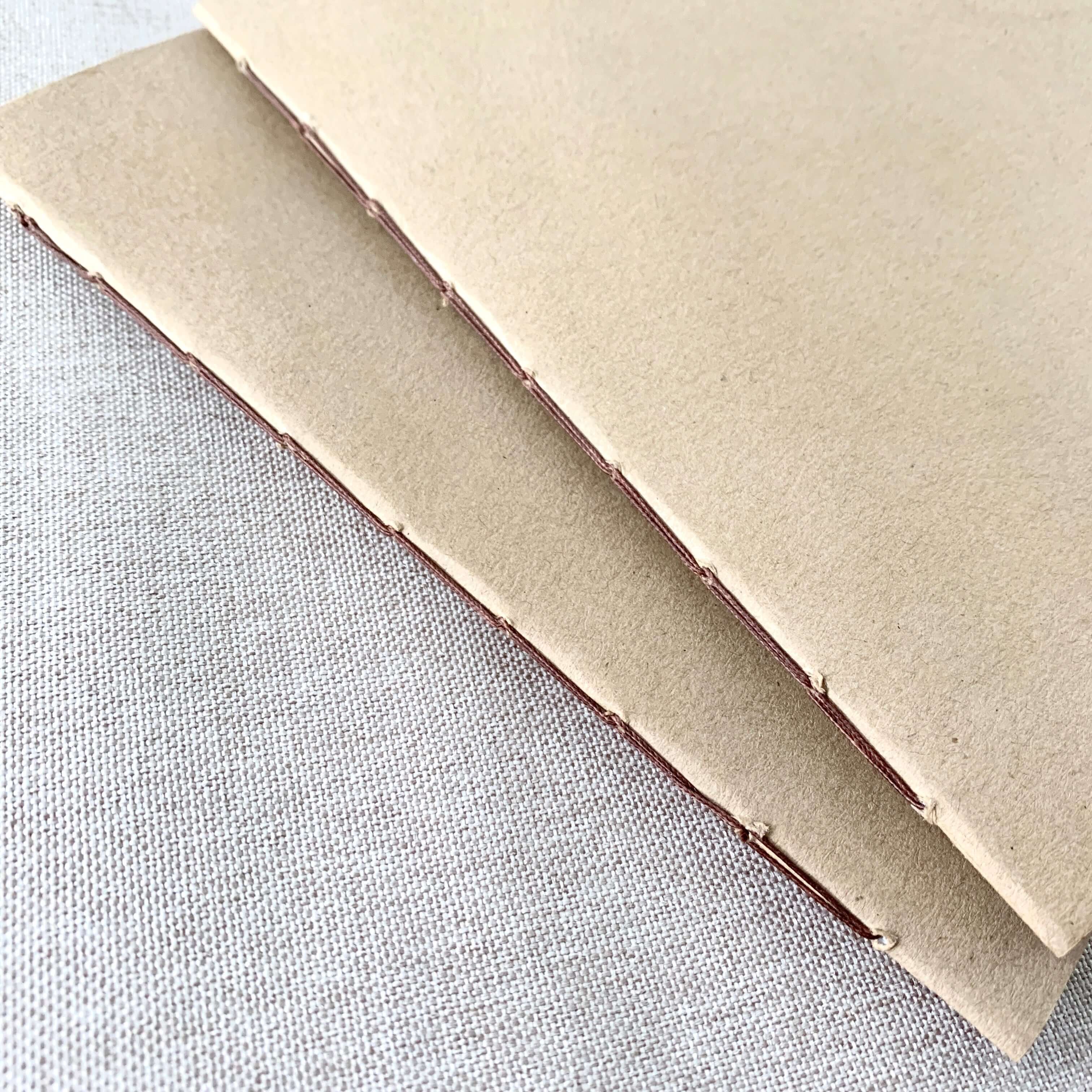 Dot Grid Kraft Travelers Notebook Insert - A6 - Dot Grid - Fountain Pen Friendly Notebook - Hand-Stitched Binding