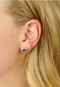 Rainbow Rose Gold Studs