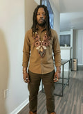 Chunky Wire Wrapped Emperor Body Necklace For Men