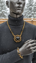 iamevibez Custom Non Tarnishing Black Obsidian Sphere Set