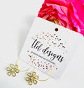 Golden flower hoops