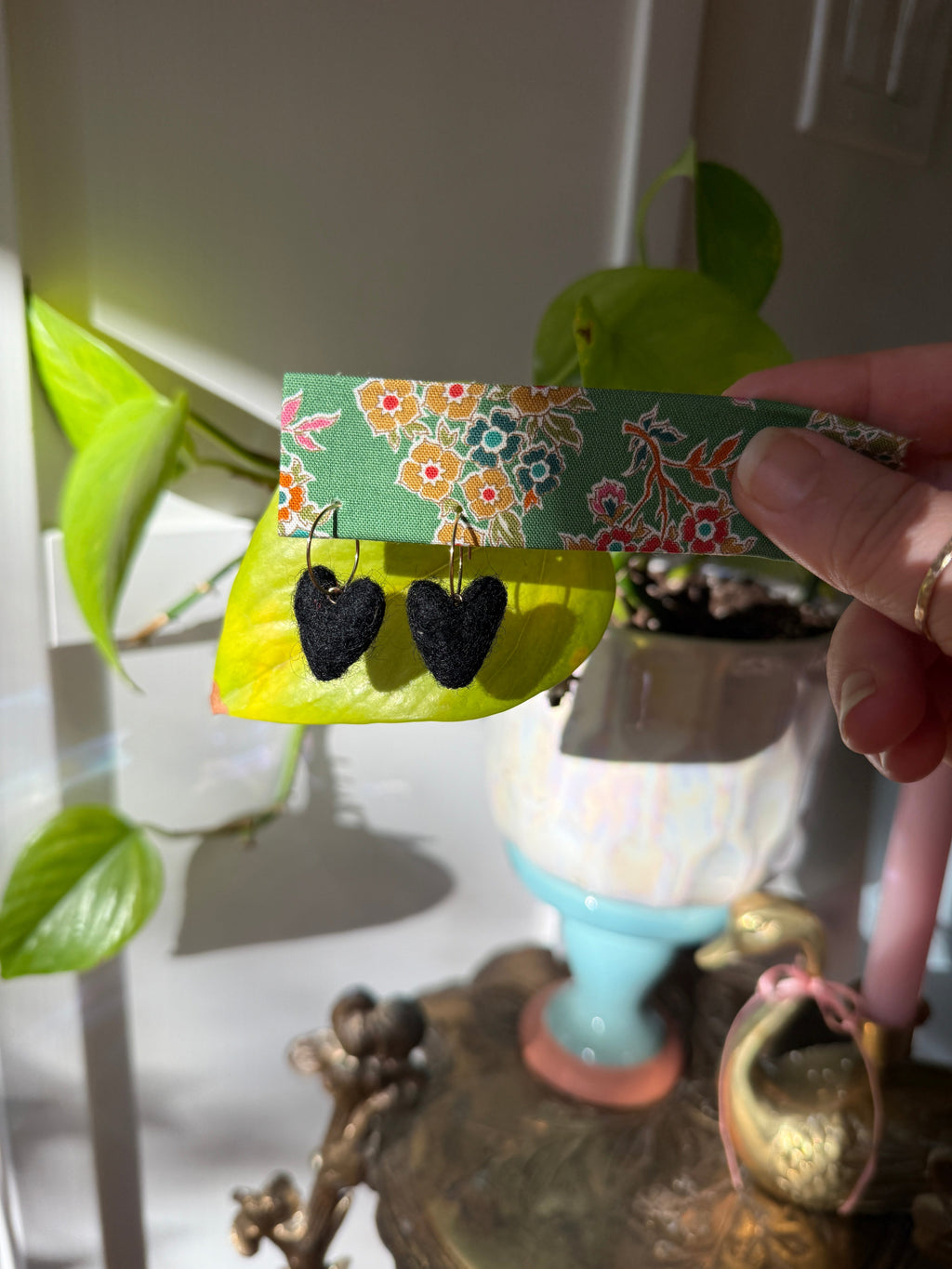 MINI Heart Felt Earrings