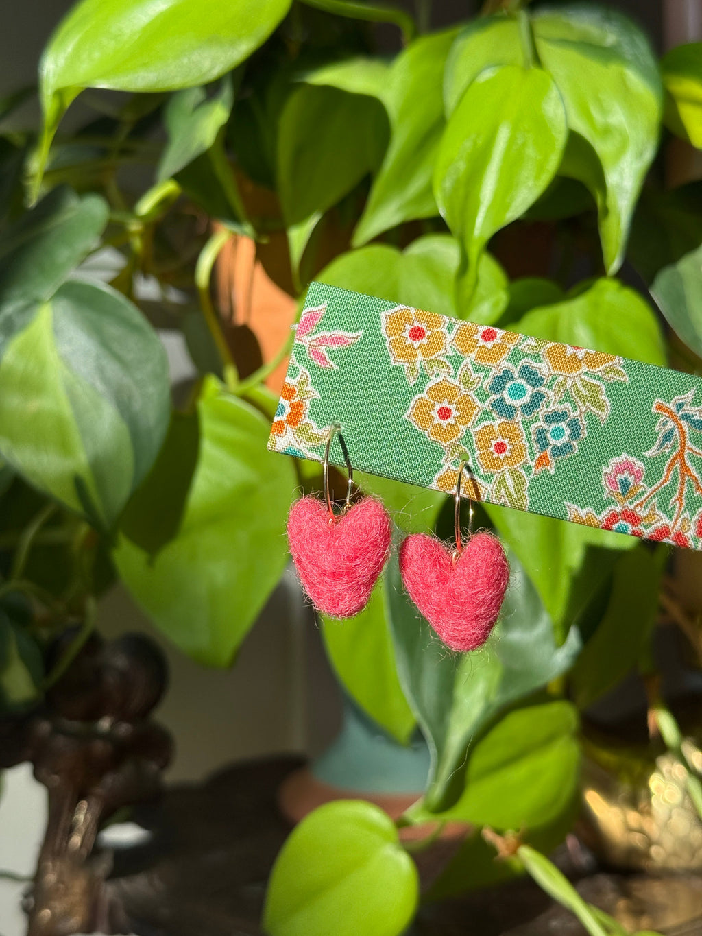 MINI Heart Felt Earrings