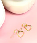 Gold plated heart earrings
