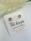 Champagne rhinestone studs