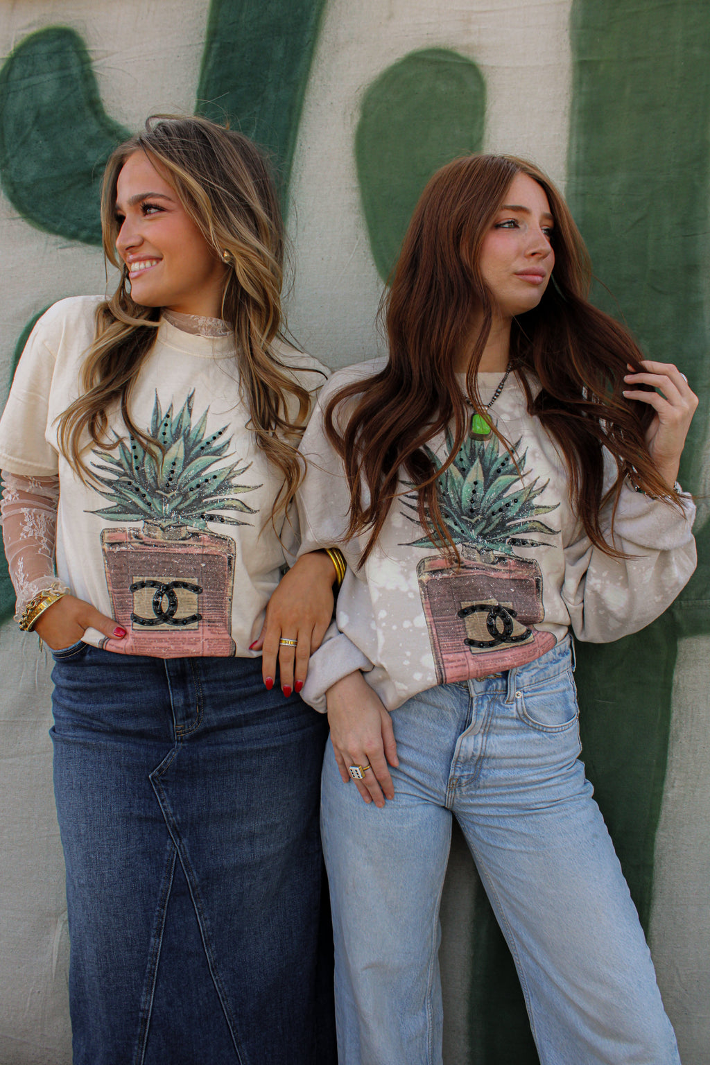 AGAVE GLITZ TEE | CREWNECK