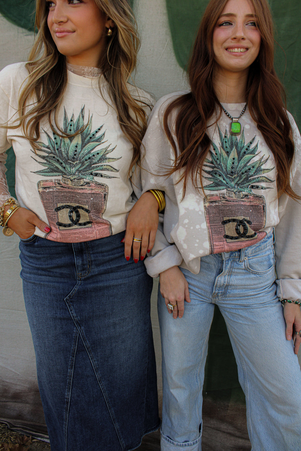 AGAVE GLITZ TEE | CREWNECK
