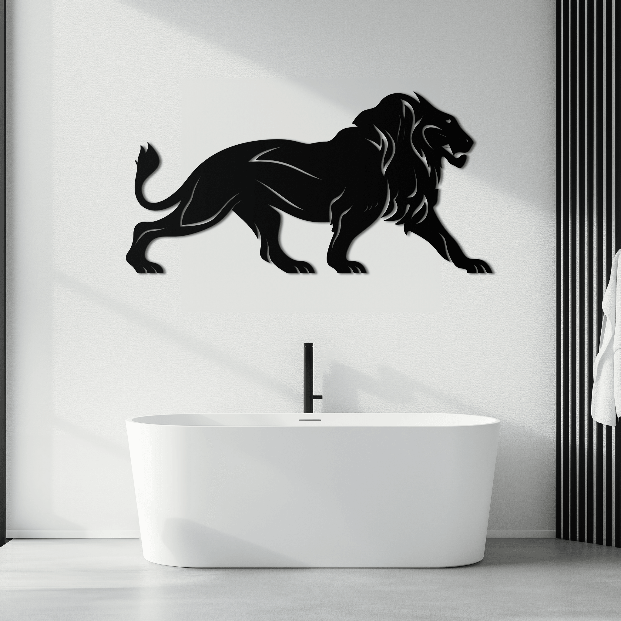 Majestic Lion Wall Art - Steel Wall Decor for Home and Office -KAF002
