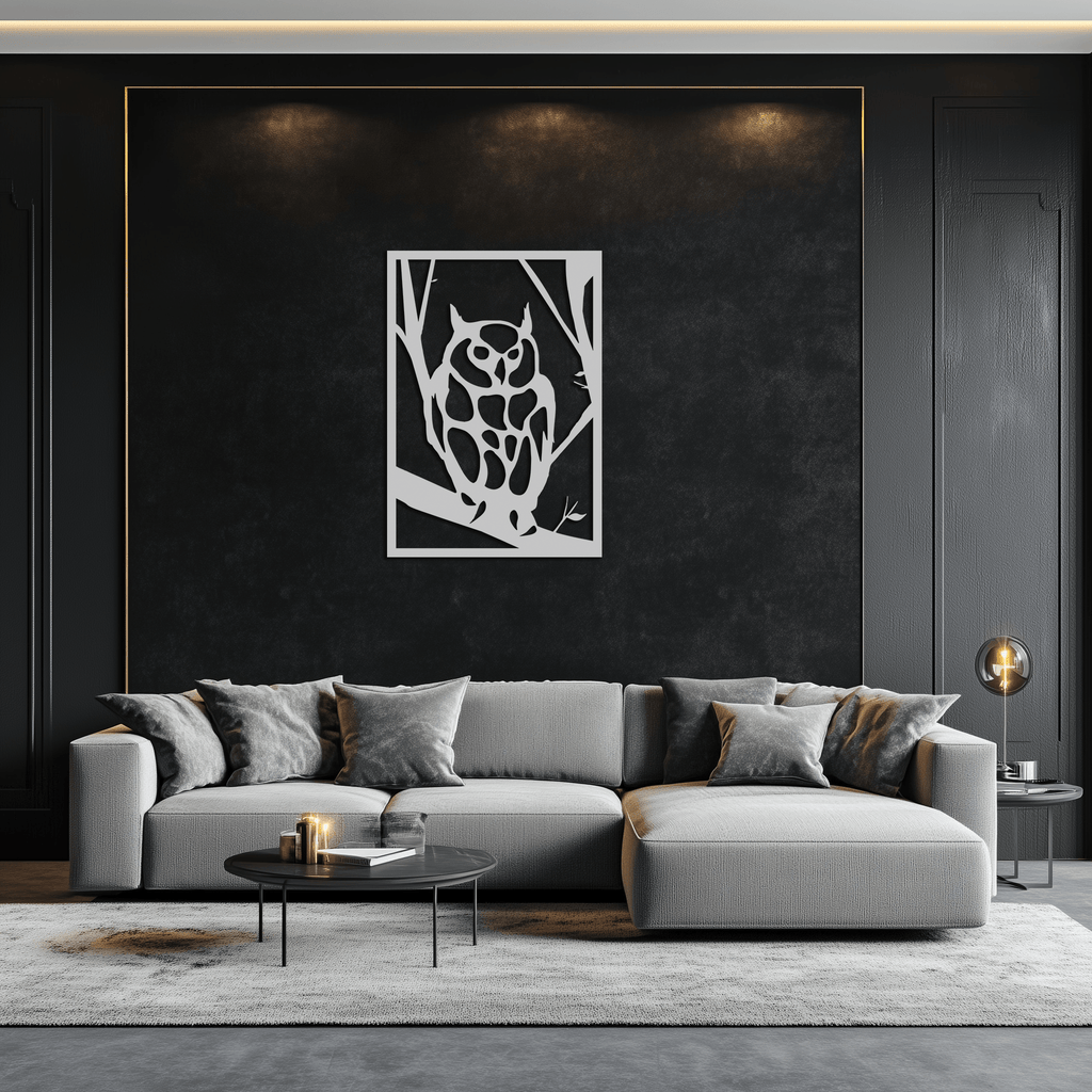 Owl Metal Wall Art - Steel Wall Decor for Home and Office - KAF006
