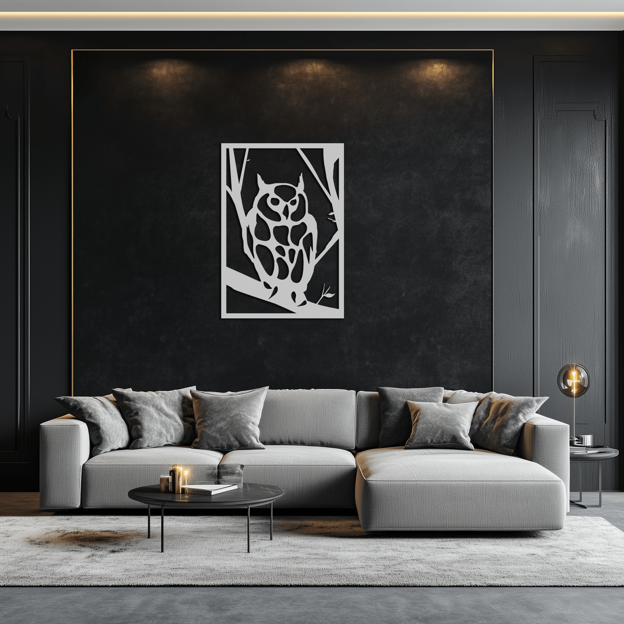 Owl Metal Wall Art - Steel Wall Decor for Home and Office - KAF006