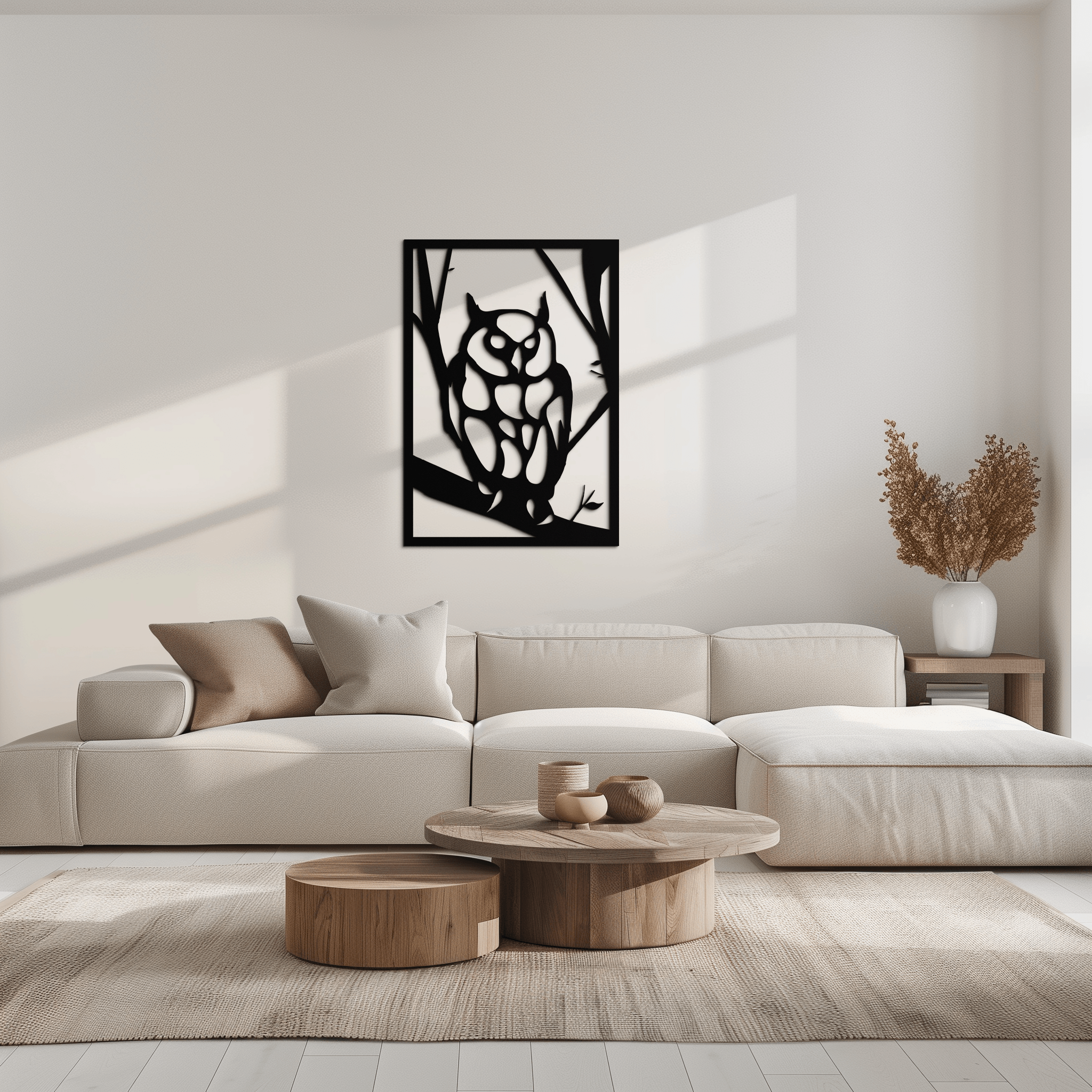 Owl Metal Wall Art - Steel Wall Decor for Home and Office - KAF006