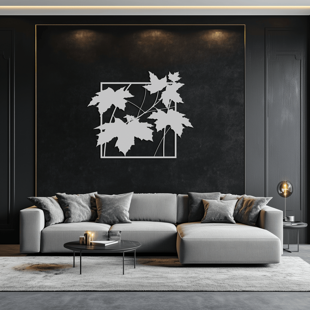 Maple Leaf Metal Wall Art - Steel Wall Decor for Home and Office - KAF012