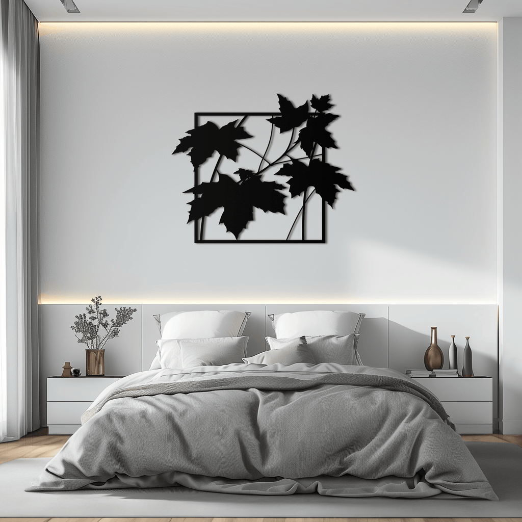 Maple Leaf Metal Wall Art - Steel Wall Decor for Home and Office - KAF012