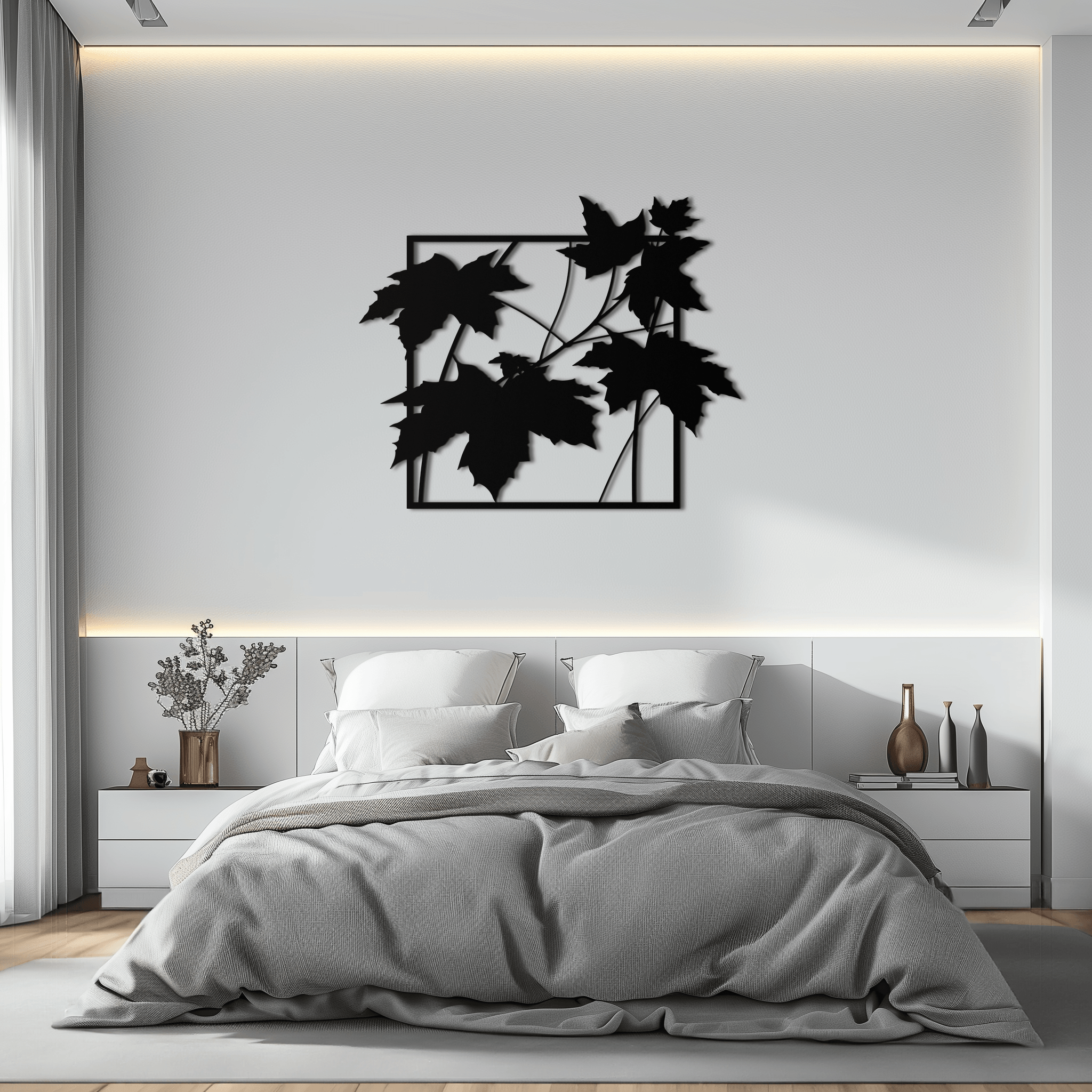Maple Leaf Metal Wall Art - Steel Wall Decor for Home and Office - KAF012