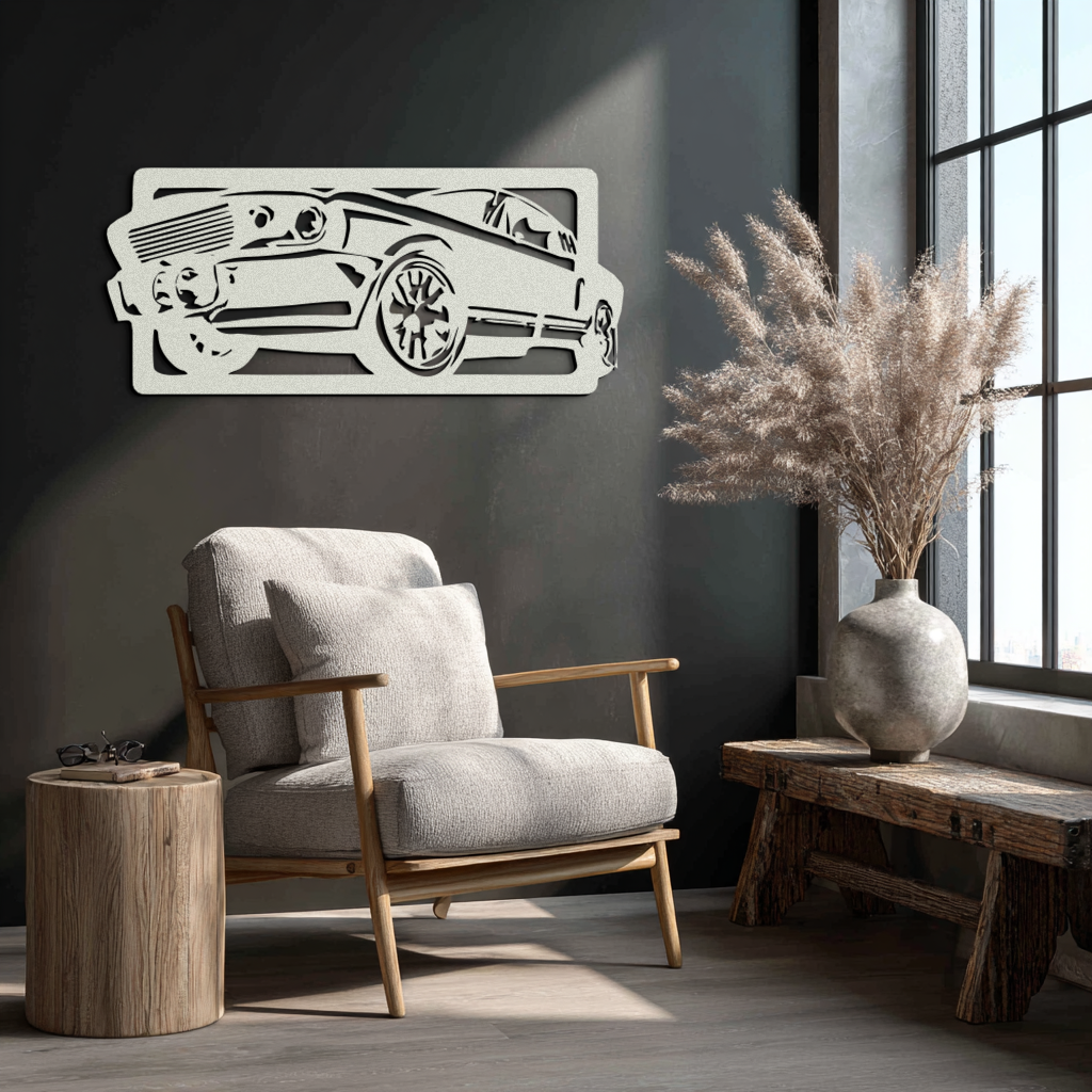 Classic Muscle Car Metal Wall Art - Vintage Automotive Decor - KAF061