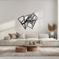 Abstract Tree Branch Metal Wall Art - Modern Geometric Steel Decor - KAF088