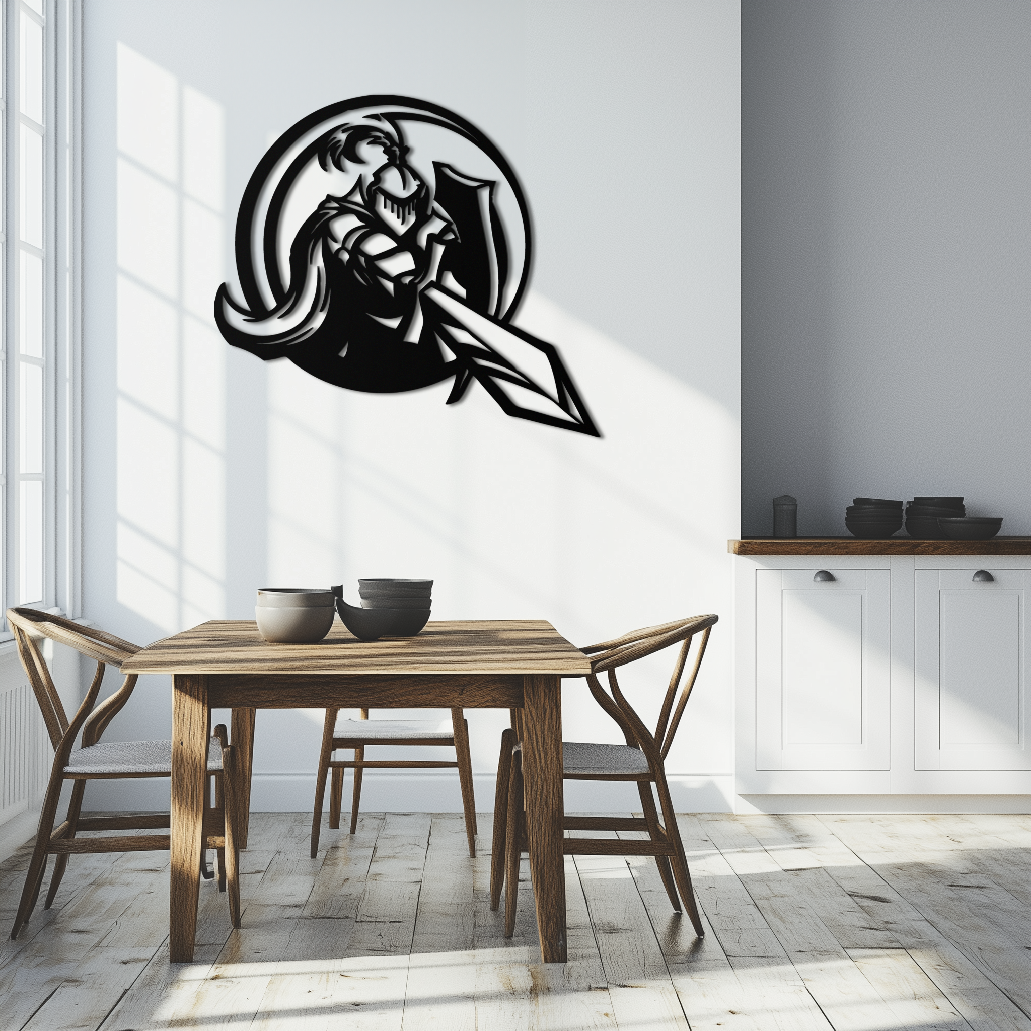 Knight Metal Wall Art - Medieval Warrior Wall Decor - KAF089