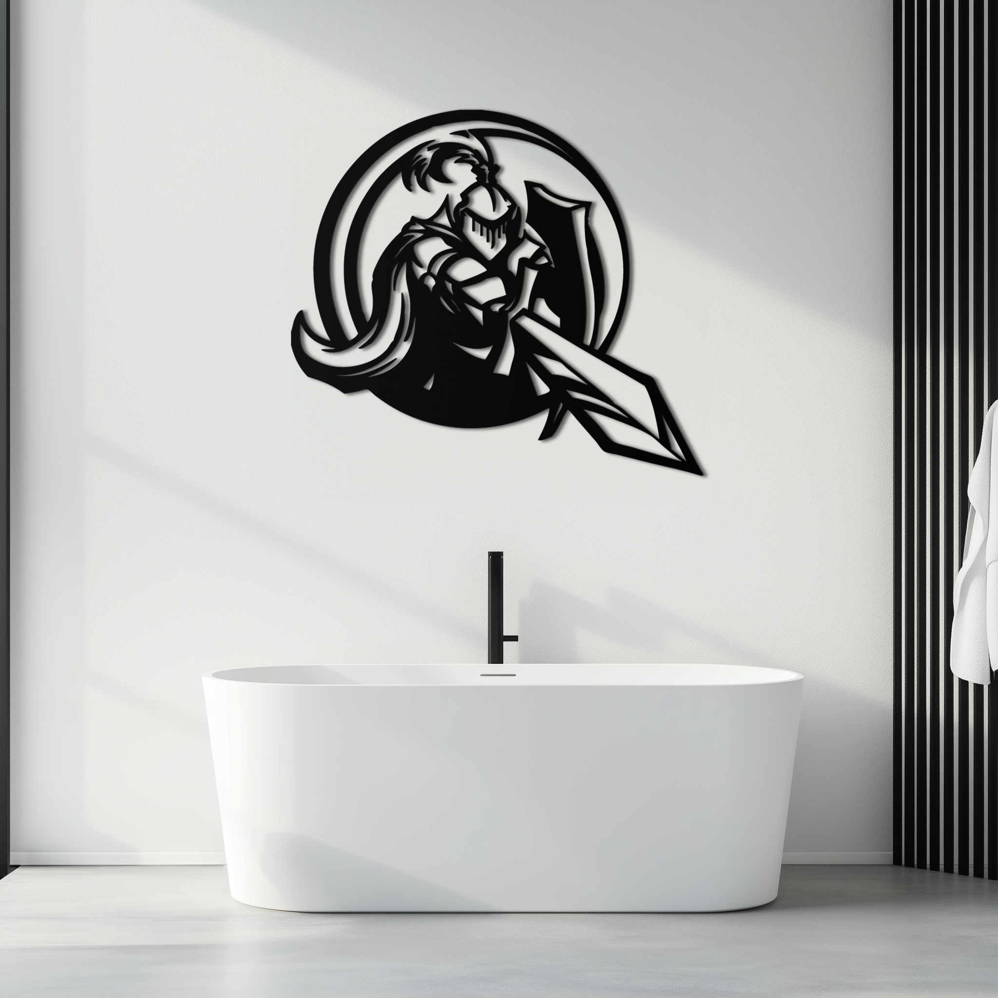 Knight Metal Wall Art - Medieval Warrior Wall Decor - KAF089